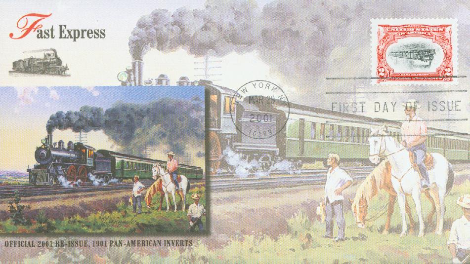 2001 2¢ Pan-American Invert Reproduction Fleetwood First Day Cover
