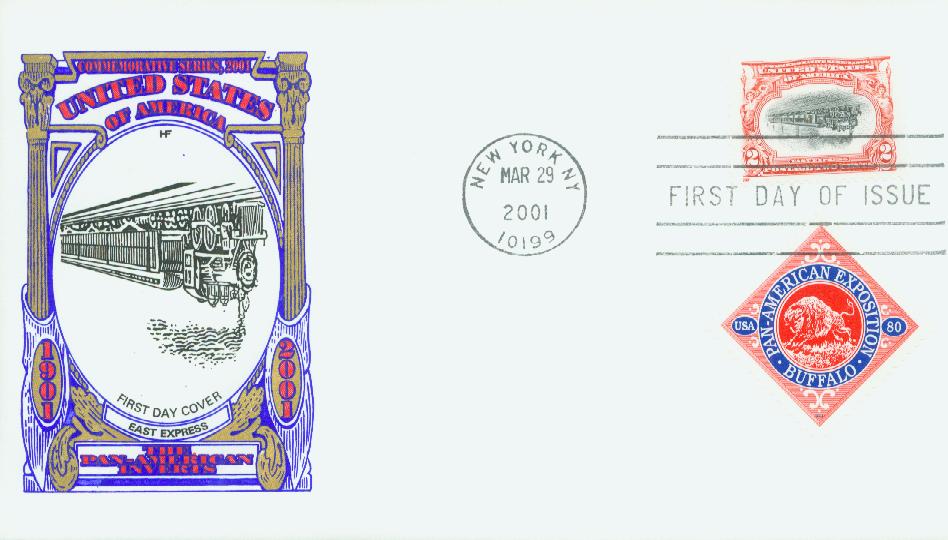 2001 2¢ Pan-American Invert Reproduction Classic First Day Cover