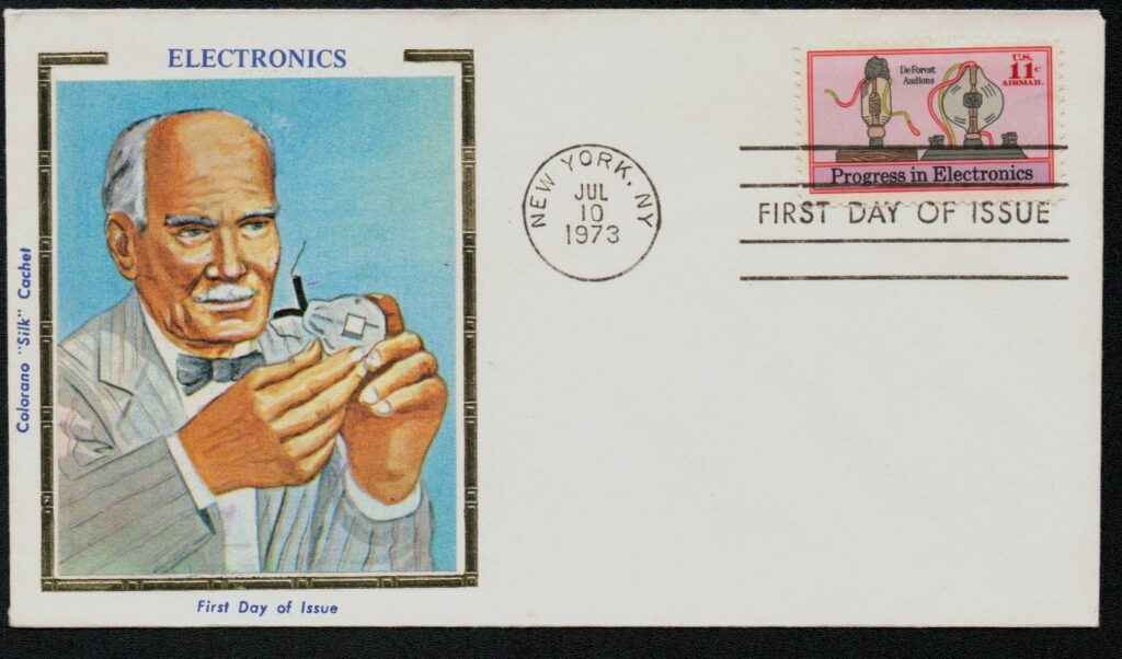 1973 11¢ DeForest Audion Colorano Silk Cachet First Day Cover