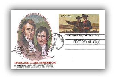 1981 12¢ Lewis & Clark Fleetwood First Day Postal Card