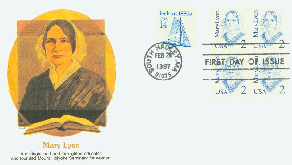 # 2169 - 1987 2c Mary Lyon Fleetwood First Day Cover