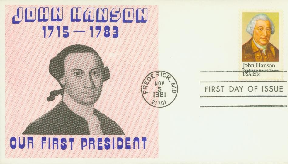 # 1941 - 1981 20c John Hanson Classic First Day Cover