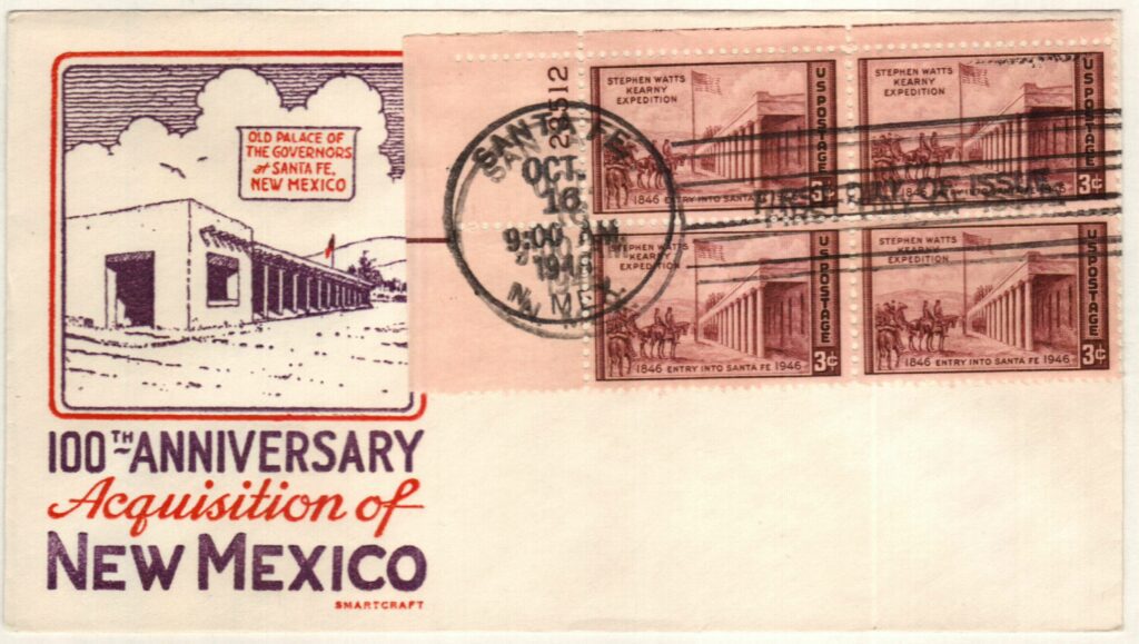 1946 3¢ Kearny Expedition into New Mexico Plate Block First Day Cover