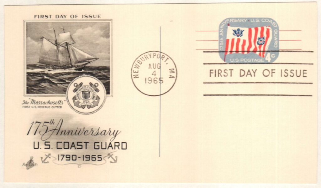 # UX52 - 1965 4c Postal Card - Coast Guard