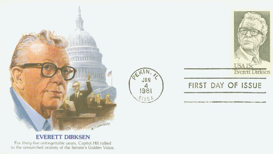 # 1874 - 1981 15c Everett Dirksen Fleetwood First Day Cover