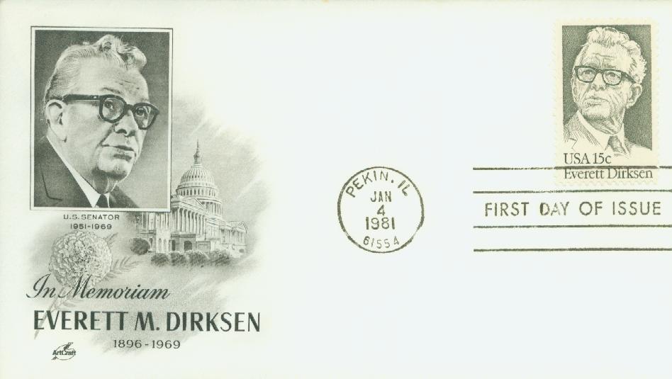 # 1874 - 1981 15c Everett Dirksen Classic First Day Cover