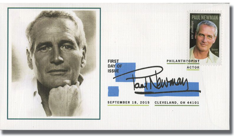 # 5020 - 2015 First-Class Forever Stamp - Paul Newman Fleetwood First Day Cover with Digital Color Cancel