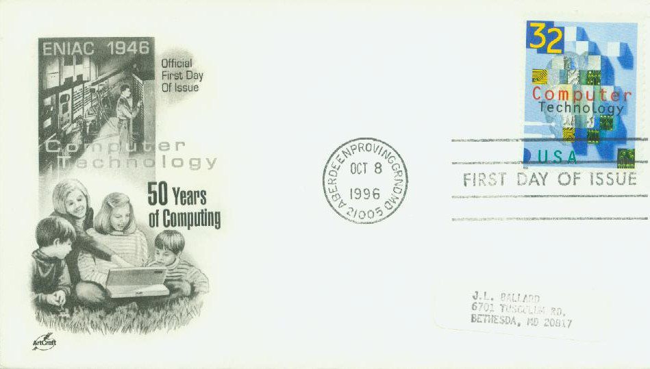 # 3106 - 1996 32c Computer Technology Classic First Day Cover