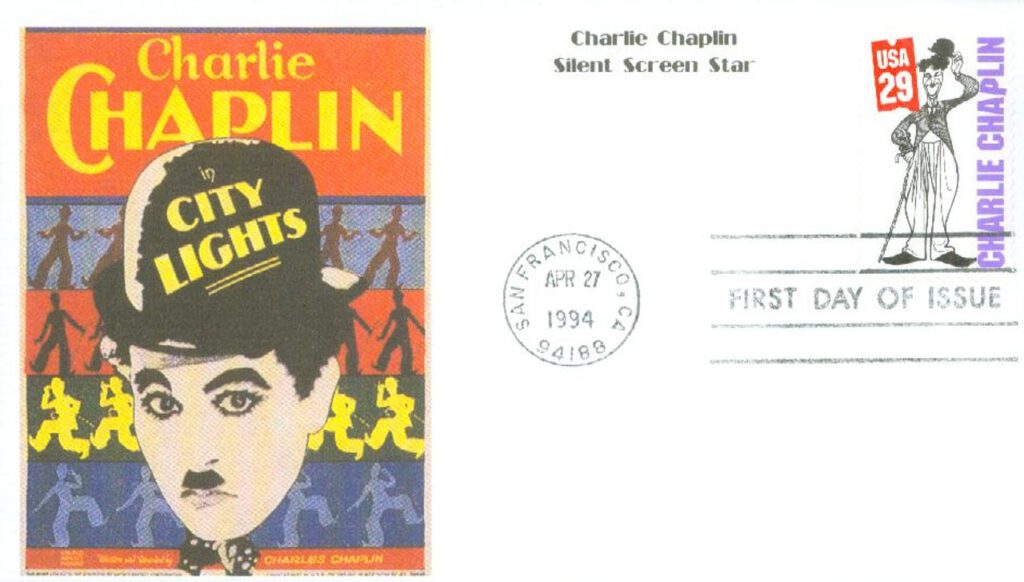 #2821 - 1994 29c Silent Screen Stars: Charlie Chaplin Mystic First Day Cover