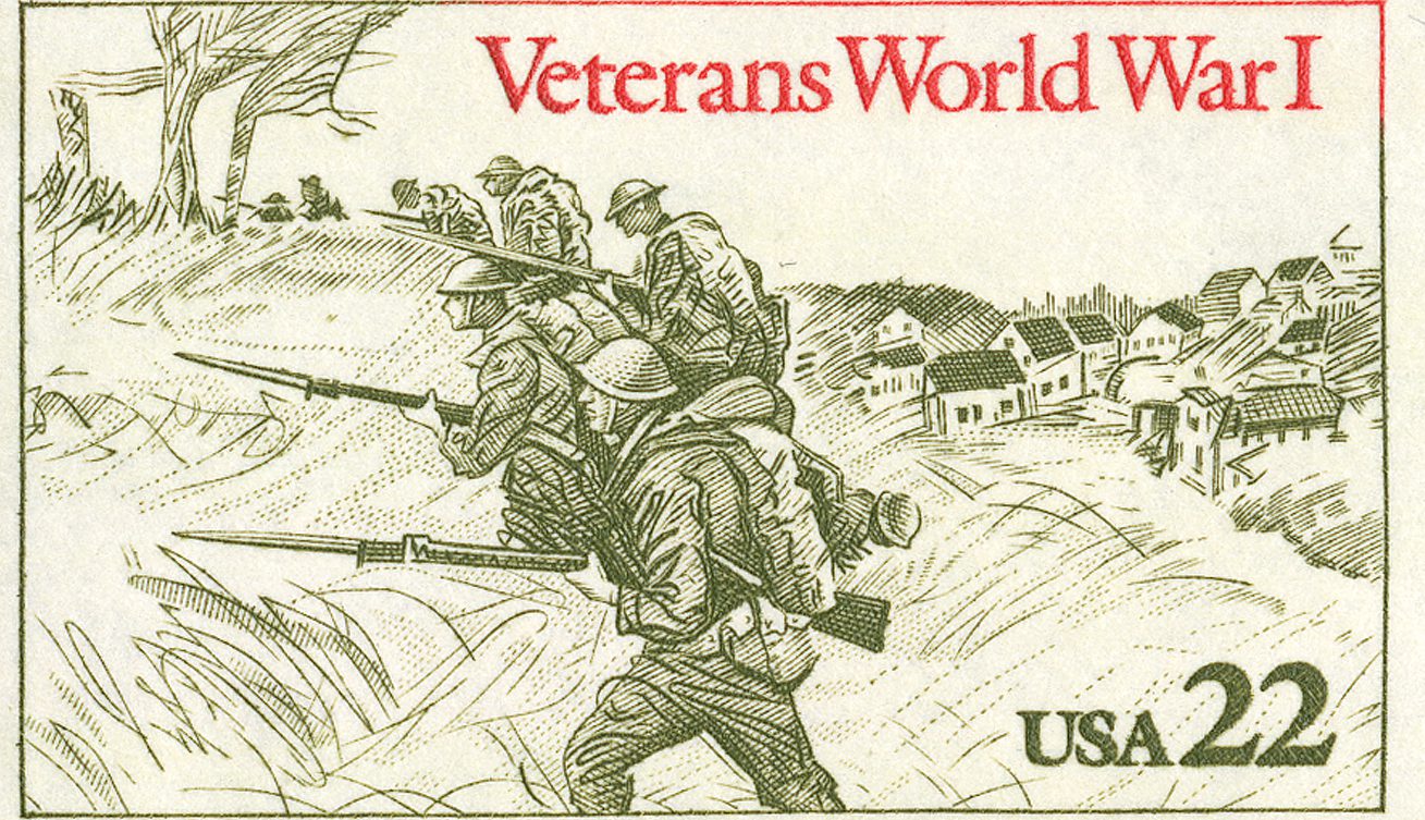 World War I veterans stamp