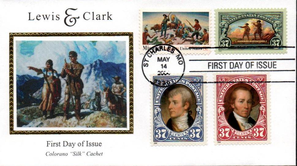 2004 37¢ Lewis & Clark Colorano Silk Cachet First Day Cover