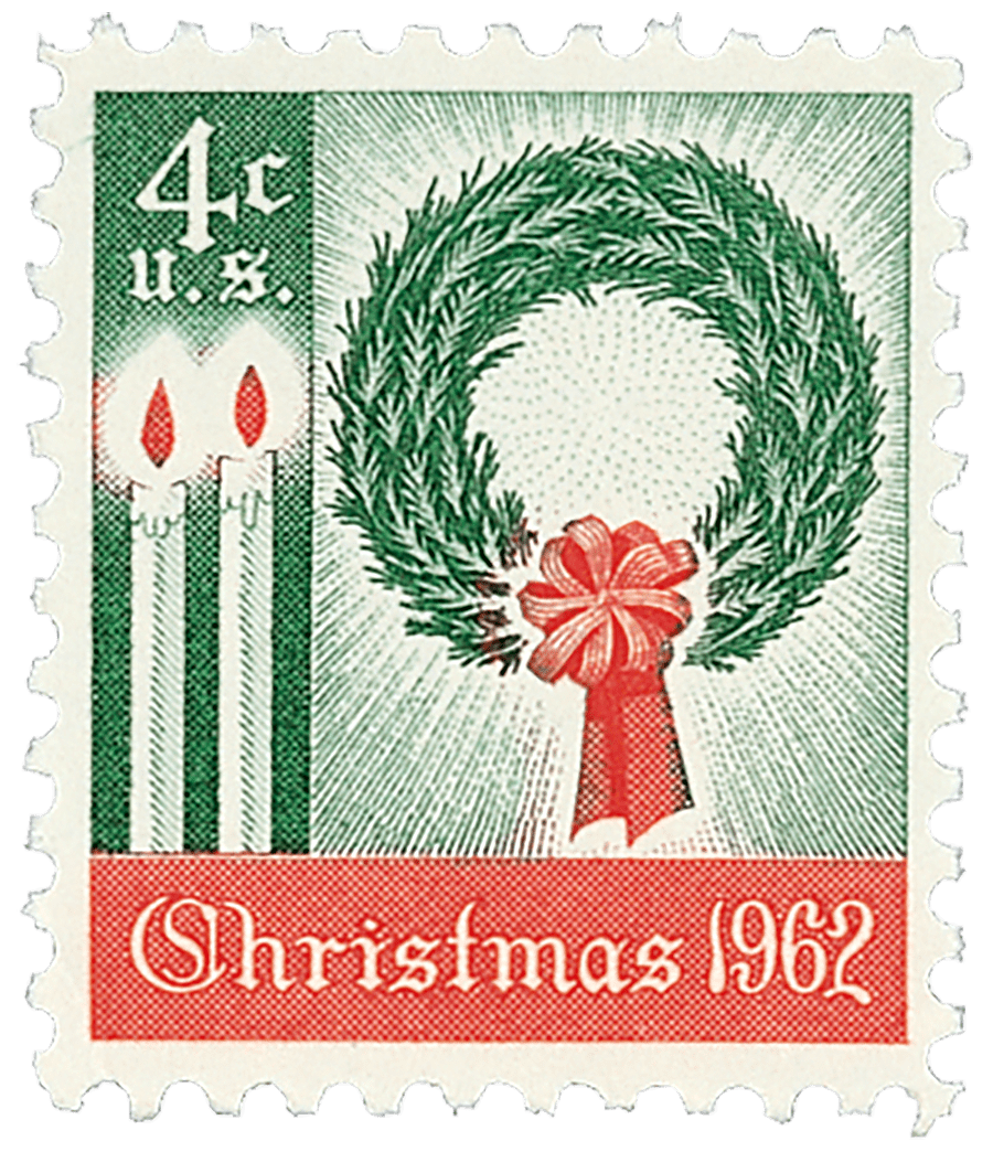 1962 4¢ Wreathes and Candles