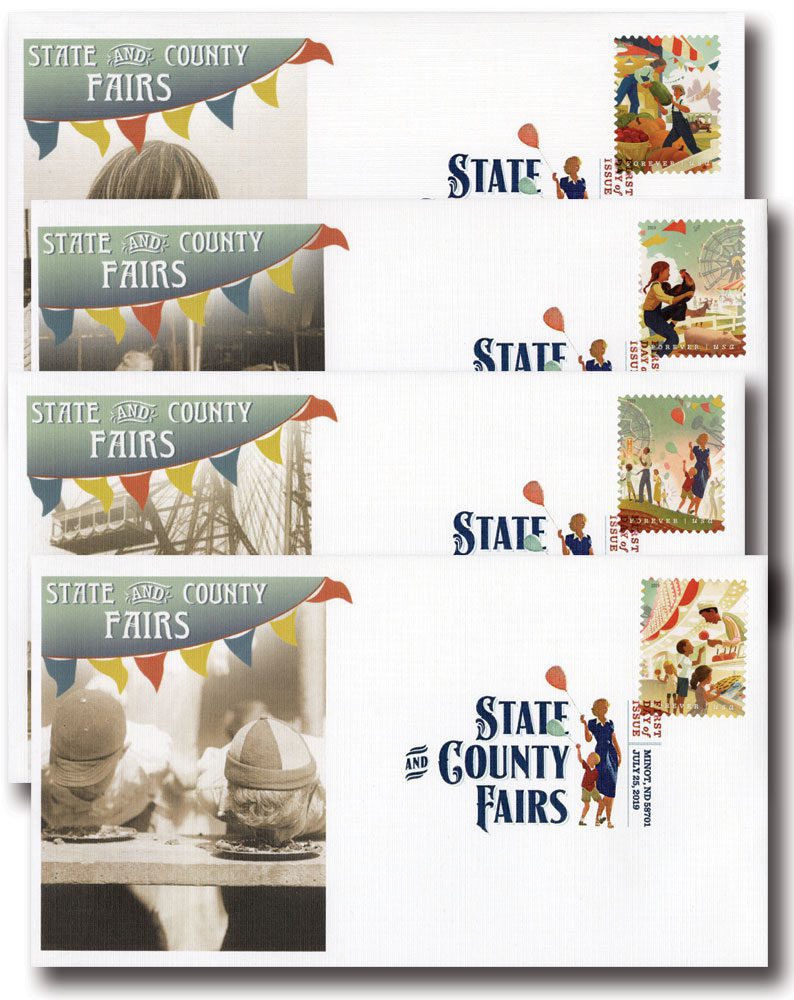 2019 State and County Fairs Fleetwood First Day Covers with Digital Color Cancels