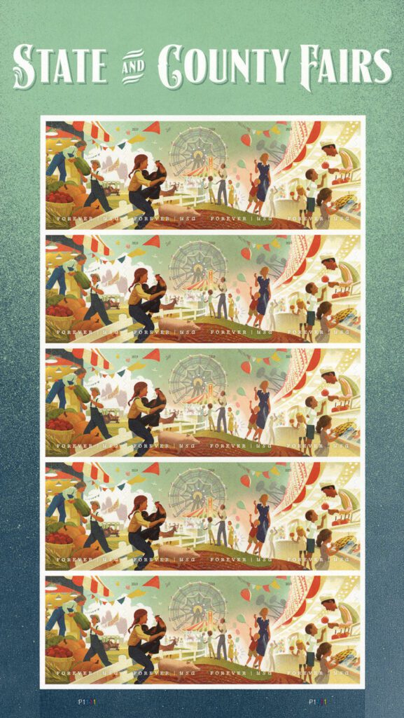 2019 State and County Fairs mint sheet