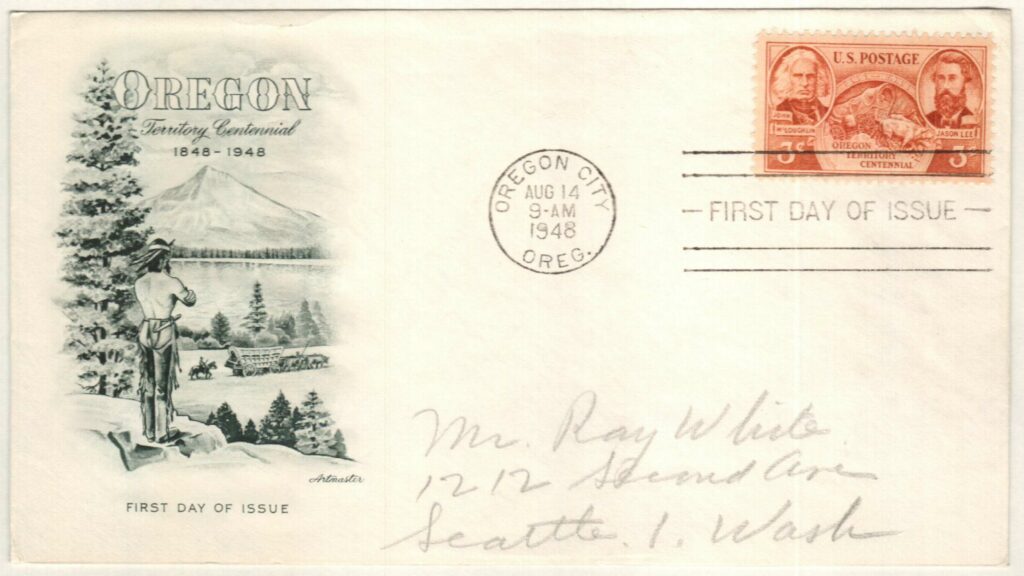 1948 3¢ Oregon Territory Centennial Classic First Day Cover