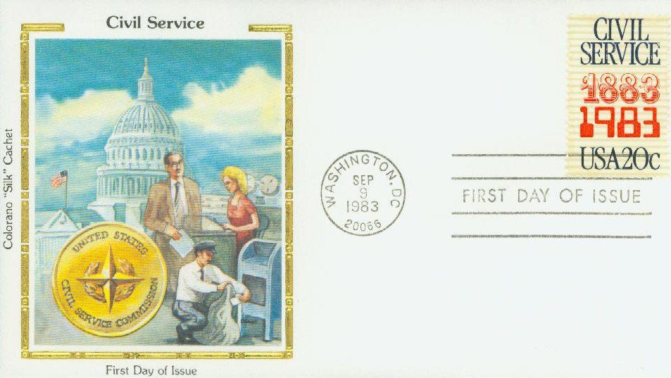 # 2053 - 1983 20c Civil Service Colorano Silk Cachet First Day Cover