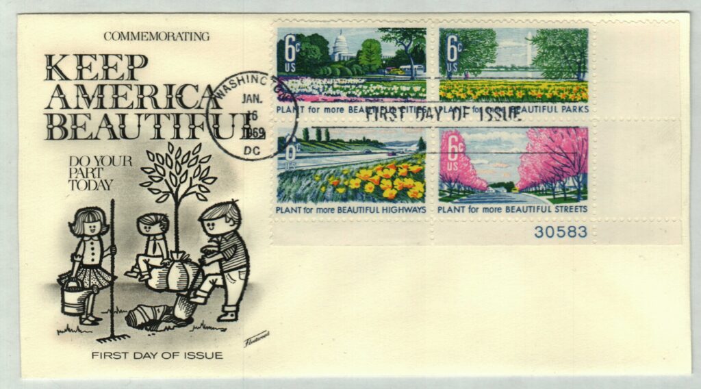 # 1365-68 - 1969 6c Beautification of America Classic First Day Cover