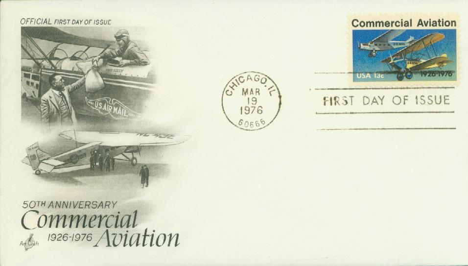 1976 13¢ Commercial Aviation Classic First Day Cover