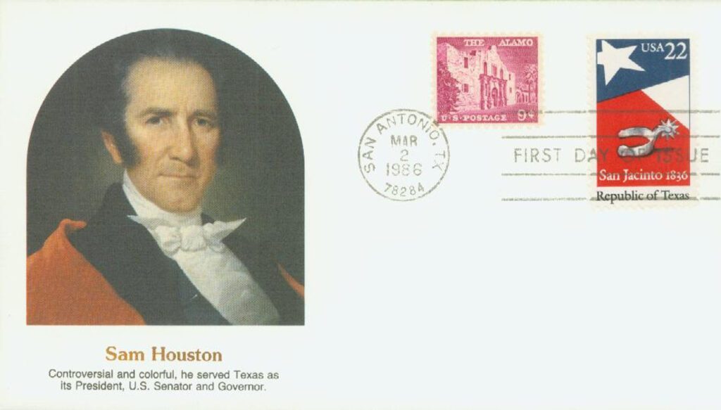 1986 22¢ Republic of Texas Classic First Day Cover