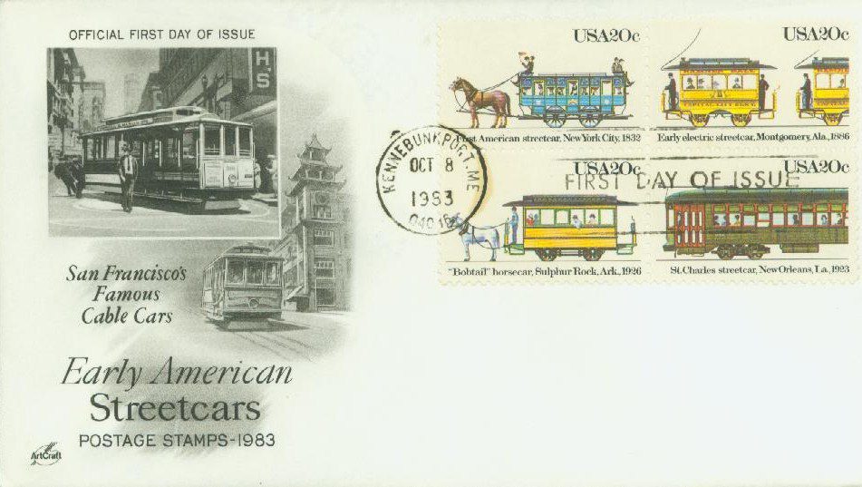 # 2059-62 - 1983 20c Street Cars Classic First Day Cover