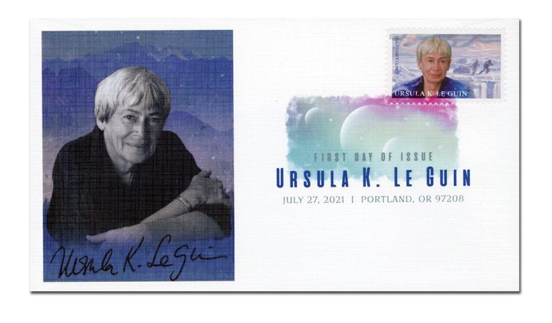 # 5619 - 2021 Three Ounce Literary Arts: Ursula K. Le Guin Fleetwood First Day Cover with Digital Color Cancel