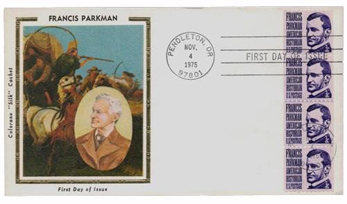1975 3¢ Francis Parkman, perf 10 horizontal Colorano Silk Cachet First Day Cover