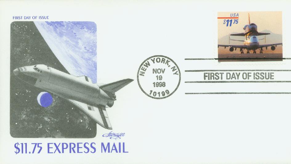 1998 $11.75 Piggyback Space Shuttle, Express Mail Classic First Day Cover