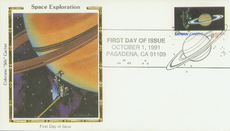 # 2574 - 1991 29c Saturn Colorano Silk Cachet First Day Cover