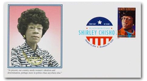 # 4856 - 2014 First-Class Forever Shirley Chisholm Fleetwood First Day Cover with Digital Color Postmark