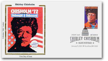 # 4856 - 2014 First-Class Forever Shirley Chisholm Colorano Silk First Day Cover
