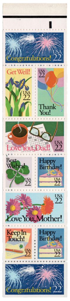 #2267-74 - 1987 22c Special Occasions booklet pane