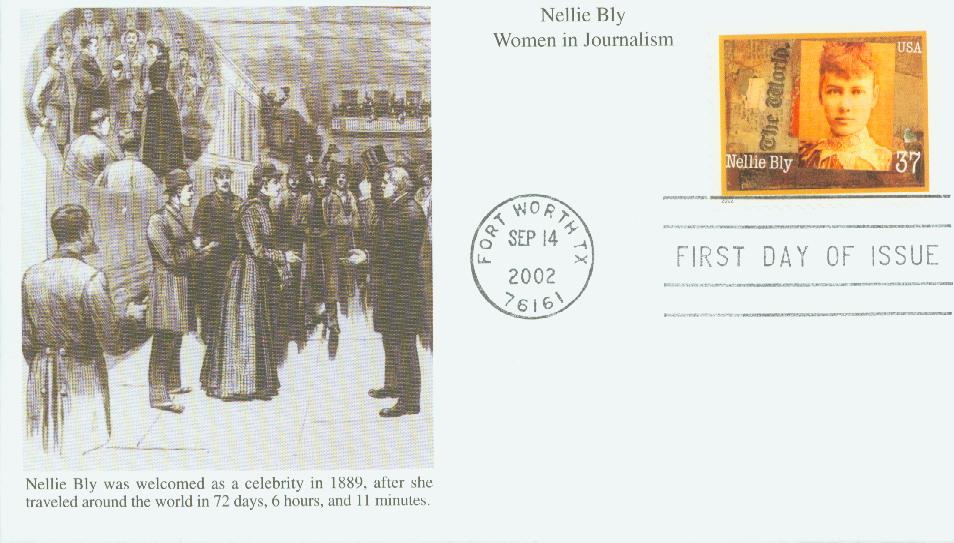 # 3665 - 2002 37c Nellie Bly Mystic First Day Cover