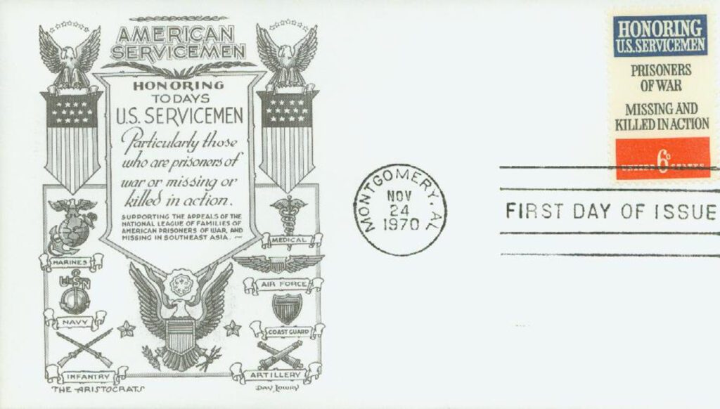 #1422 - 1970 6c Honoring US Servicemen: POW and MIA Classic First Day Cover