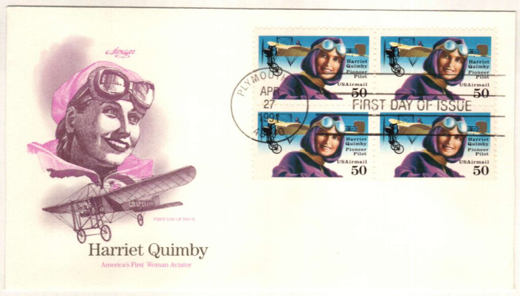 #C128 - 1991 50c Harriet Quimby Classic First Day Cover