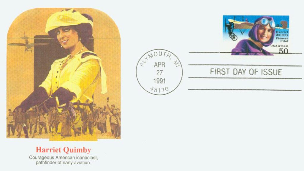 #C128 - 1991 50c Harriet Quimby Fleetwood First Day Cover
