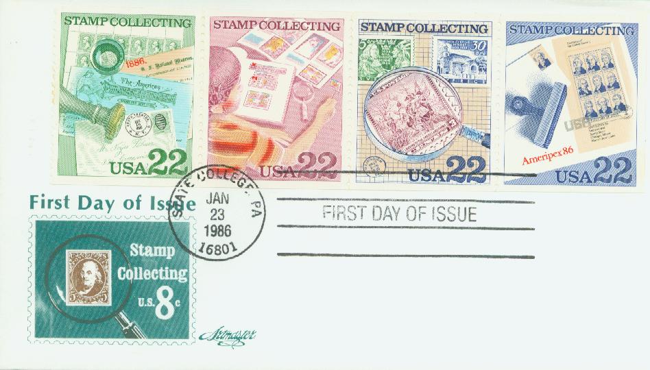 1986 22¢ Stamp Collecting Classic First Day Cover