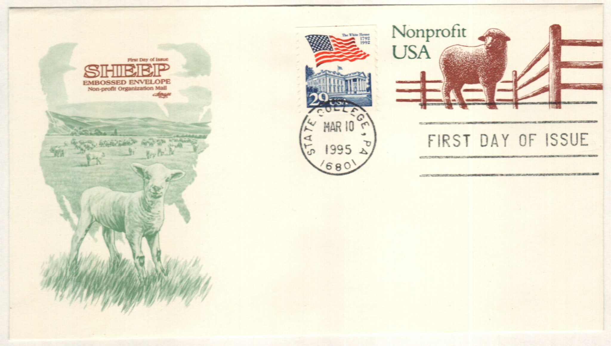 # U635 - 1995 5c Sheep PSE FDC Classic First Day Cover
