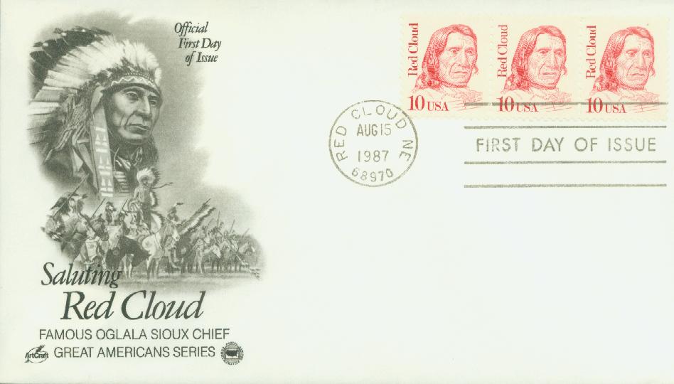 # 2175 - 1987 10c Great Americans: Red Cloud Classic First Day Cover