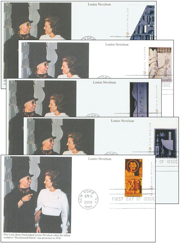2000 33¢ Louise Nevelson Mystic First Day Cover Set