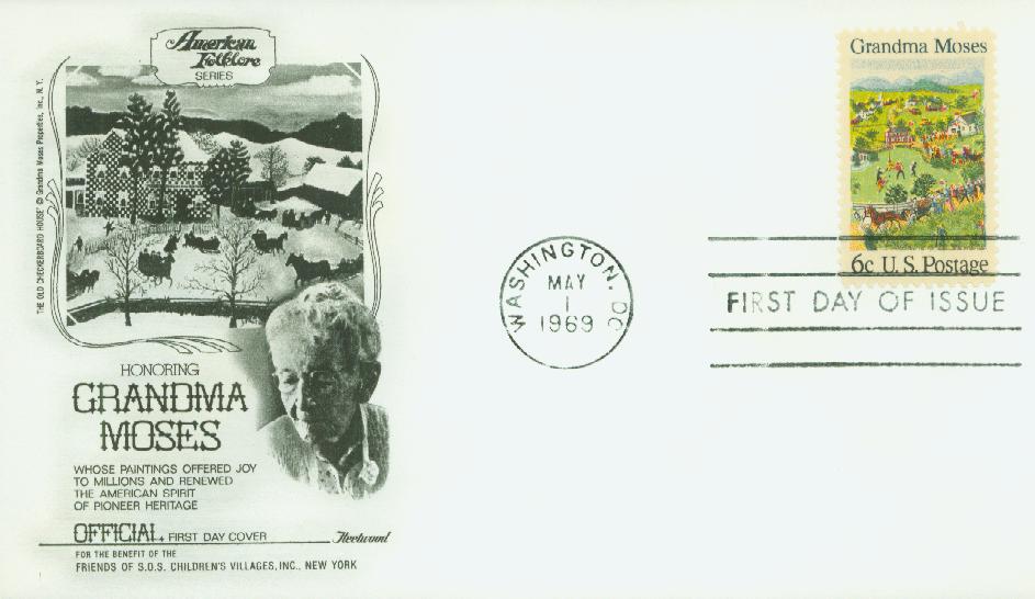 1969 6¢ Grandma Moses Fleetwood First Day Cover