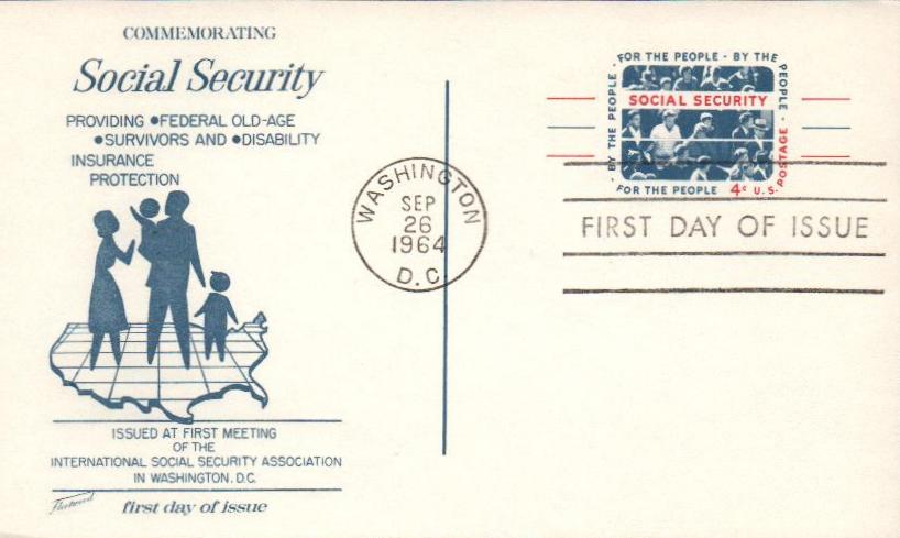 1964 4¢ Postal Card - Social Security