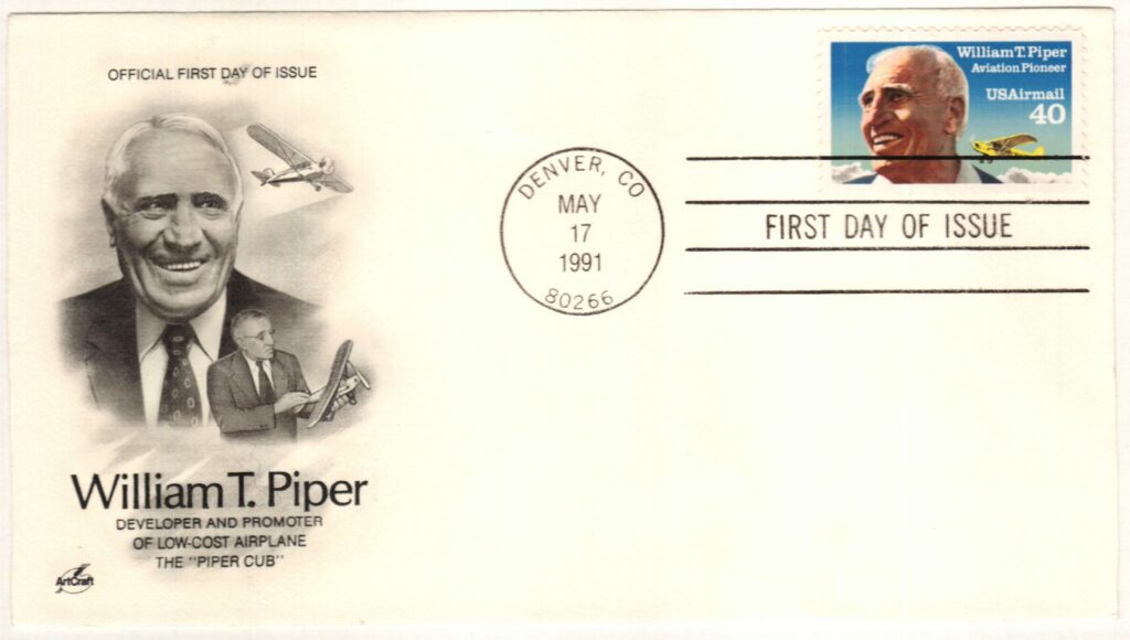 # C129 - 1991 40c William Piper Classic First Day Cover