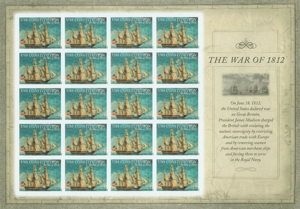 2012 45¢ The War of 1812: USS Constitution mint sheet