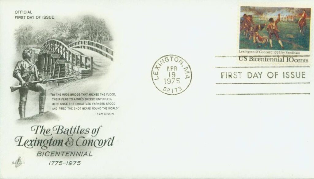 #1563 - 1975 10c Battle of Lexington and Concord Classic First Day Cover