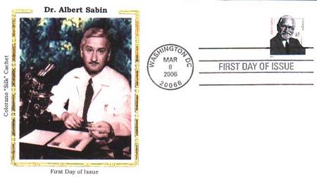 2006 87¢ Dr. Albert Sabin Colorano Silk Cachet First Day Cover