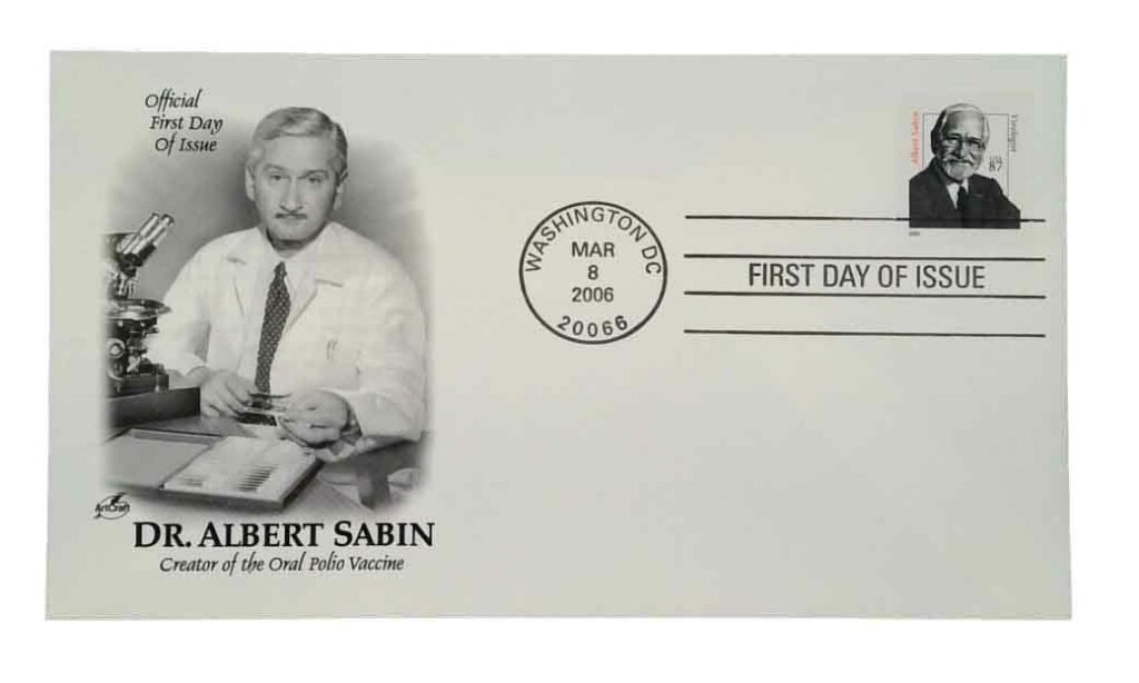 2006 87¢ Dr. Albert Sabin Classic First Day Cover