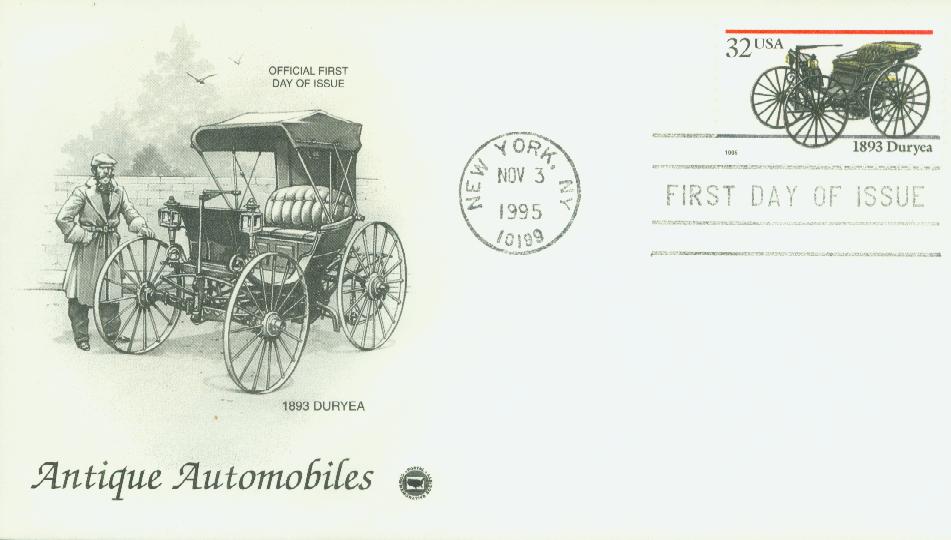 1995 32¢ 1893 Duryea Classic First Day Cover