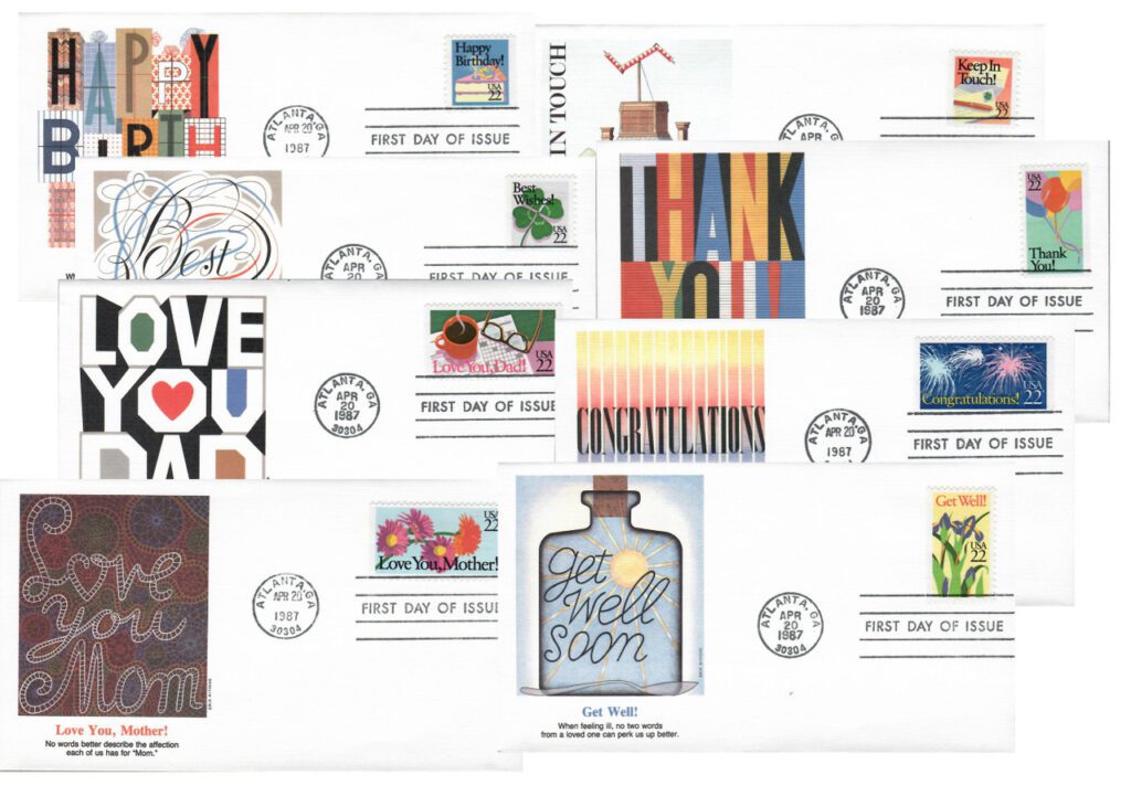 #2267-74 - 1987 22c Special Occasions Set of 8 Fleetwood First Day Covers