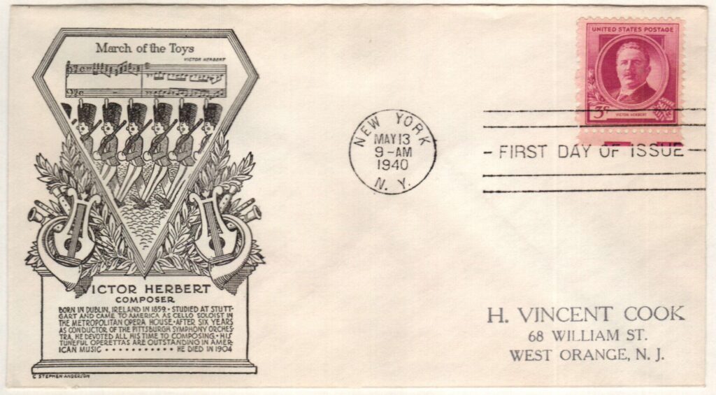 # 881 - 1940 Famous Americans: 3c Victor Herbert Classic First Day Cover