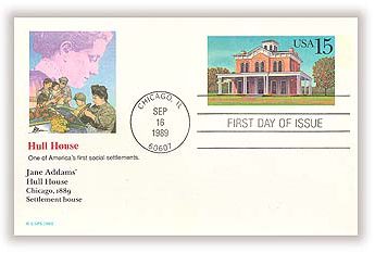 1989 15¢ Postal Card - Hull House